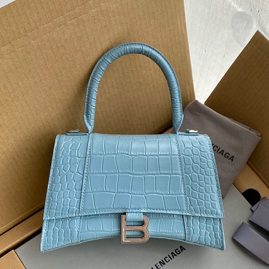 Balenciaga Sac à Main Sablier En Cuir Effet Croco B59354b9