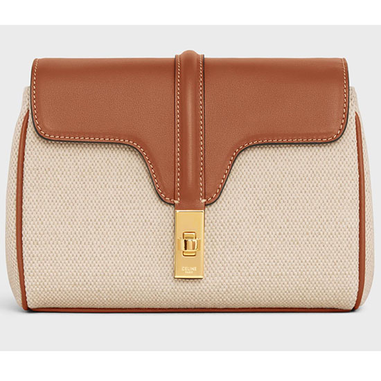 Celine Mini Sac à Bandoulière En Textile Soft 16 C35116