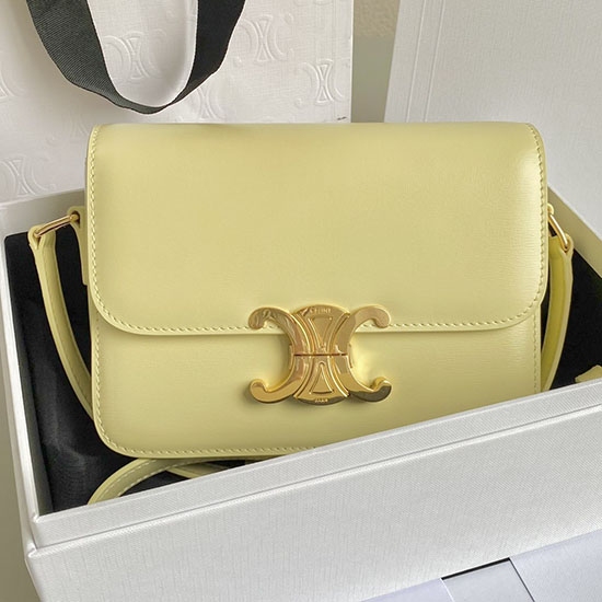 Celine Petit Sac Triomphe Jaune Cs35023