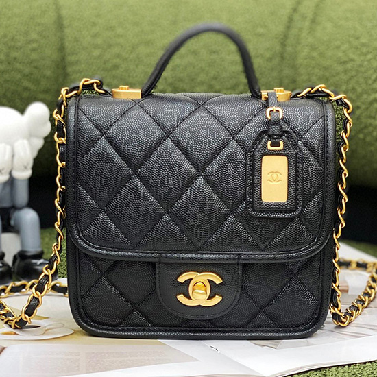 Chanel 22k Mini Sac à Rabat Noir As3652