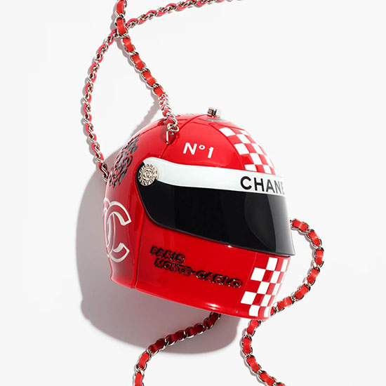 Chanel Casque Minaudière Rouge As3774