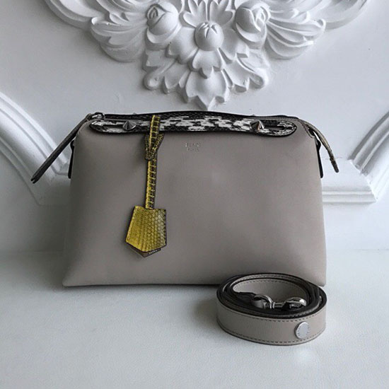 Fendi By The Way Sac Boston Régulier Gris F871491