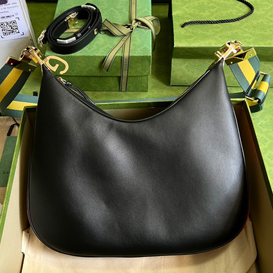 Gucci Attache Grand Sac à Bandoulière Noir 702823