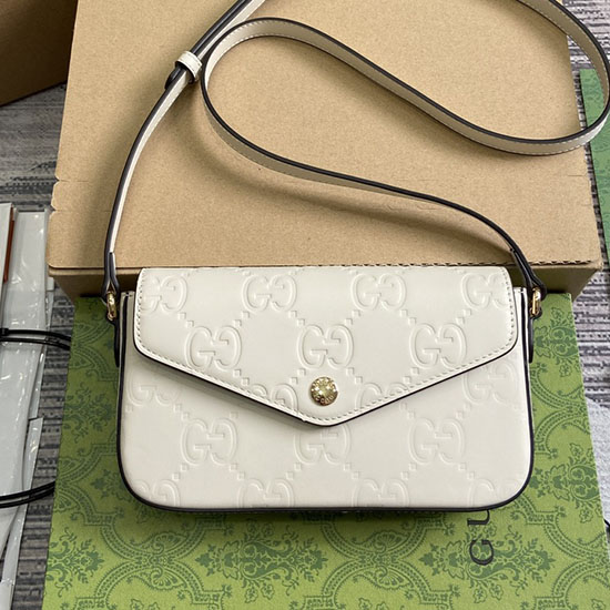 Gucci Gg Super Mini Sac à Bandoulière Blanc 772794