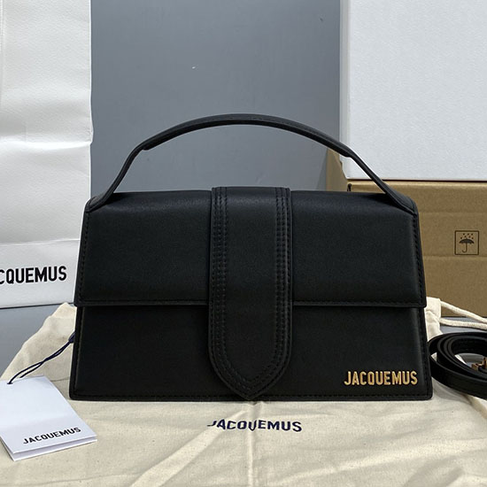 Jacquemus Le Bambino Sac à Main En Cuir De Veau Noir Jm2056