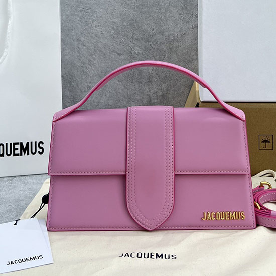 Jacquemus Le Bambino Sac à Main En Cuir De Veau Rose Jm2056