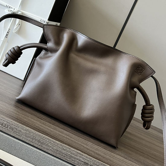 Loewe Flamenco Noeud Petit Sac Seau Café L10855