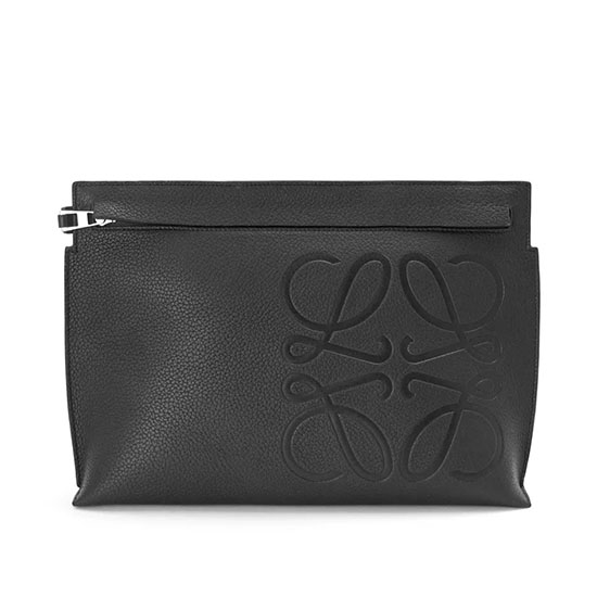 Loewe Pochette En Cuir De Veau Noir L11038