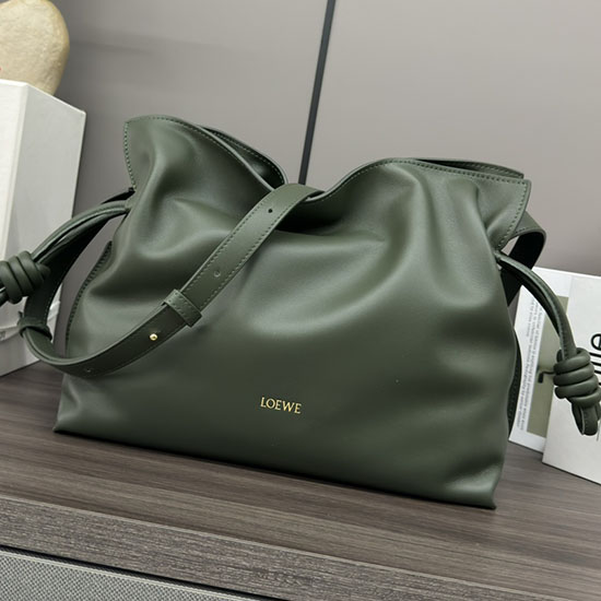 Loewe Pochette Flamenco Moyenne Bouteille Vert L262386