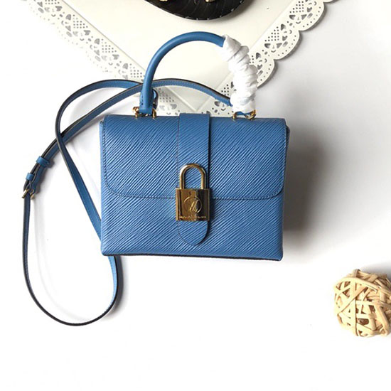 Louis Vuitton Cuir épi Locky Bb Bleu M52880