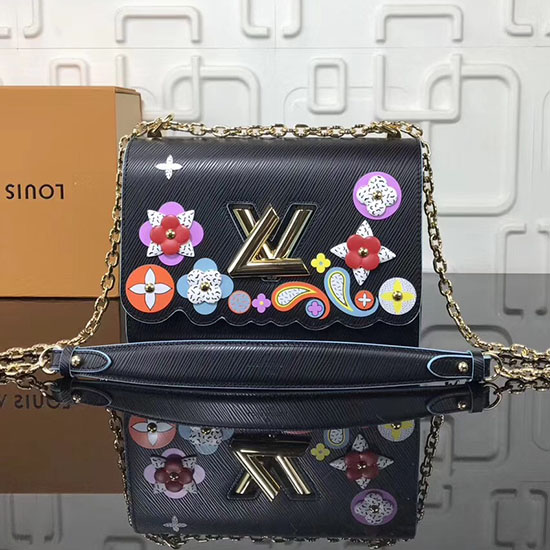 Louis Vuitton Cuir épi Twist Mm Noir M54857