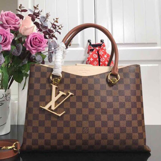 Louis Vuitton Damier ébène Toile Lv Riverside Crème N40052