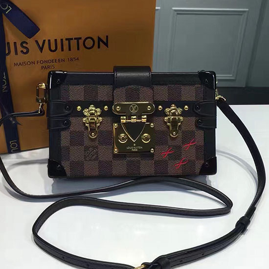 Louis Vuitton Damier ébène Toile Petite Malle M40273