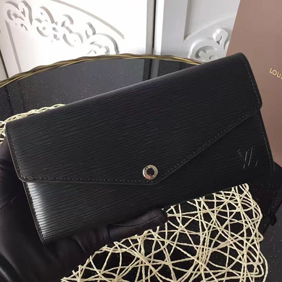 Louis Vuitton Portefeuille Sarah En Cuir épi Noir M60760