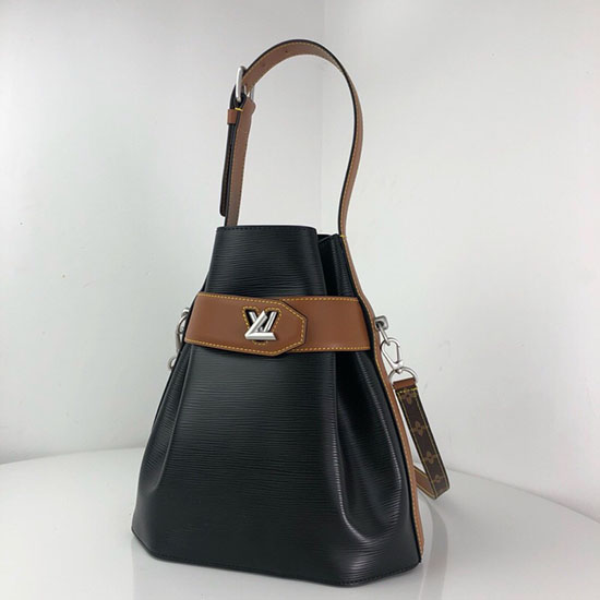 Louis Vuitton Seau Twist En Cuir épi Noir M52804