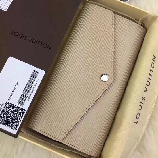 Portefeuille Sarah En Cuir épi Louis Vuitton Beige M60724