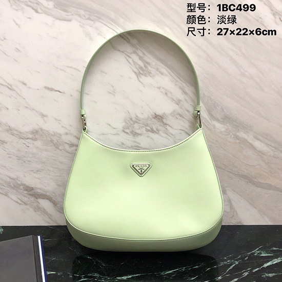 Prada Cleo Sac Porté épaule En Cuir Brossé Vert Clair 1bc499