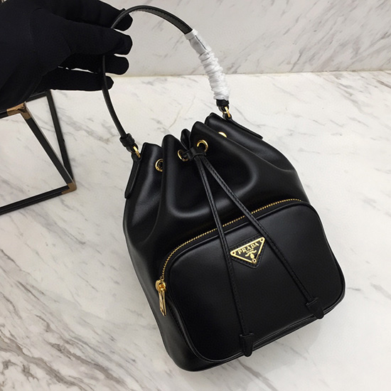 Prada Duet Sac Porté épaule En Cuir De Veau 1bh038