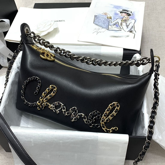 Sac Bandoulière En Cuir De Veau Chanel Noir As02011