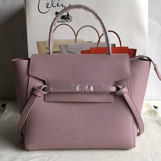 Sac Ceinture Micro En Cuir De Veau Grainé Celine Rose Cb24