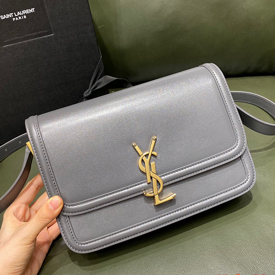 Saint Laurent Cartable Solférino Moyen Gris 634305