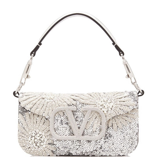 Valentino Garavani Loco Petit Sac à Bandoulière Marguerite Métallisé V5034