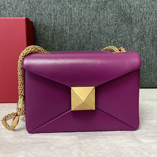 Valentino Garavani Sac à Bandoulière à Un Clou Violet V1215