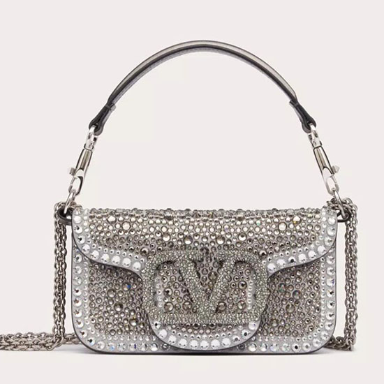 Valentino Petit Sac à Bandoulière Loco Argent V5013