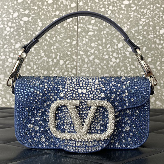 Valentino Petit Sac à Bandoulière Loco Denim V5030