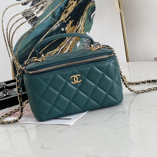 Chanel Piperetáska Zöld As81118