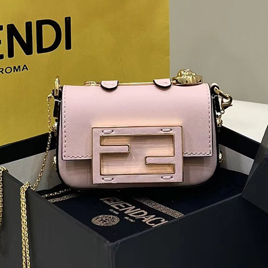 Fendi Versace Fendace Nano Baguette Rózsaszín F8567