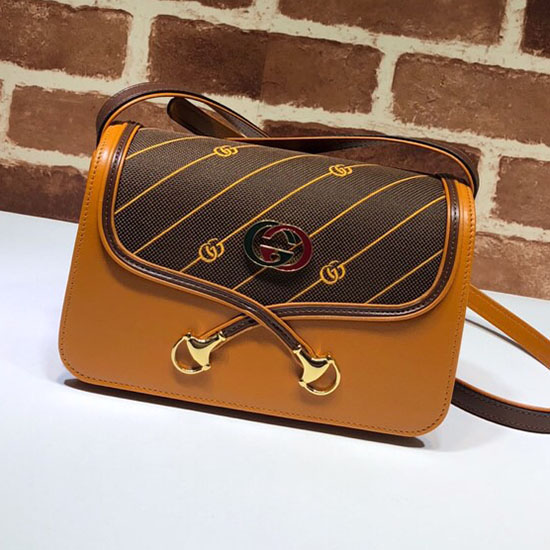 Gucci Bőr Válltáska Sárga 537206