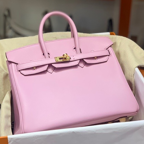 Hermes Swift Bőr Birkin Táska Rózsaszín Hb2530356