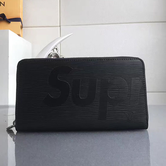 Louis Vuitton Epi Bőr Supreme X Zippy Pénztárca Noir M60305