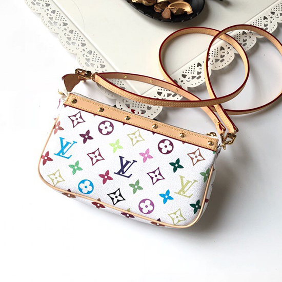 Louis Vuitton Monogram Többszínű Pochette Kiegészítők Fehér M92649