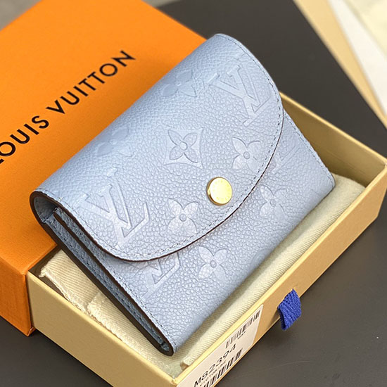 Louis Vuitton Rosalie érmes Pénztárca Világoskék M81520