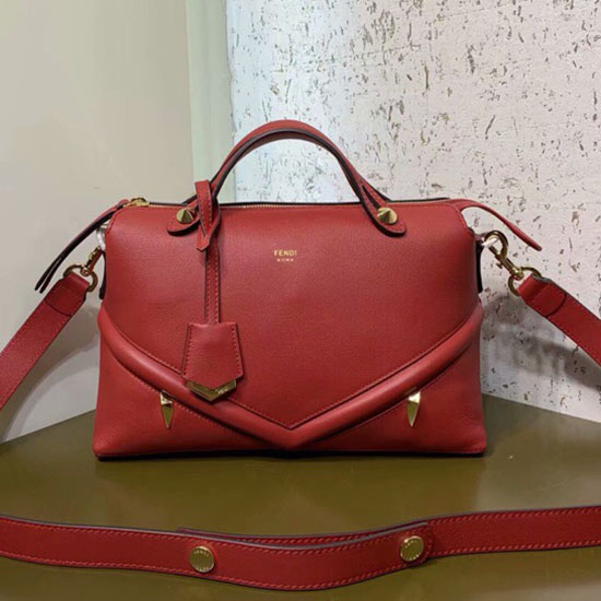 Fendi Trouwens Regular Boston Tas Rood F811491