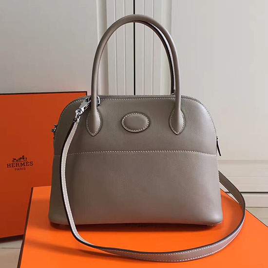 Hermes Bolide 27 Tas In Grijs Snel Leer Hb2701