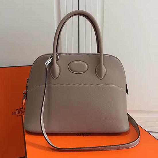 Hermes Bolide 31 Tas In Grijs Snel Leer Hb3101