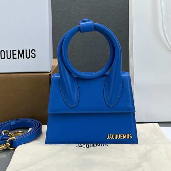 Jacquemus Le Chiquito Noeud Opgerolde Handtas Blauw J2023