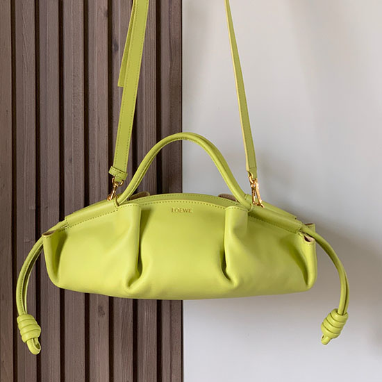 Loewe Paseo Kleine Leren Draagtas Groen Lt9022