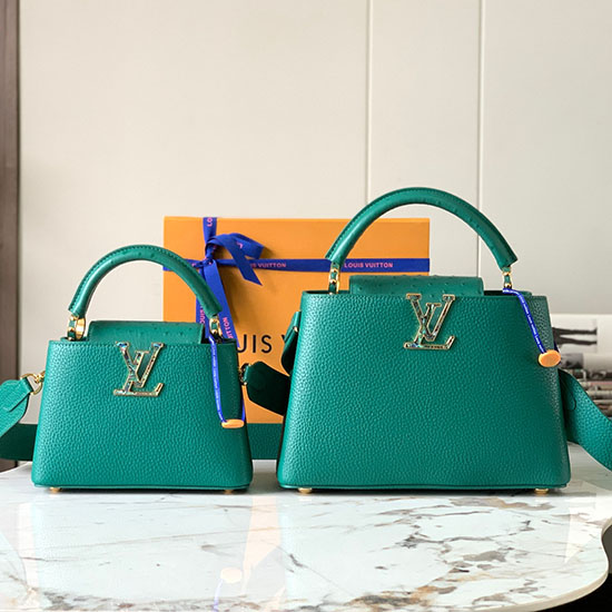 Louis Vuitton Capucines BB-tas Groen N81409