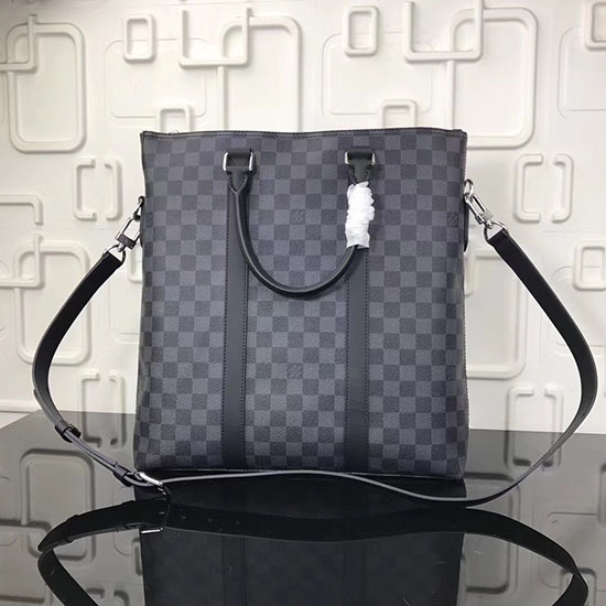 Louis Vuitton Damier Anton Draagtas Van Grafietcanvas N40000