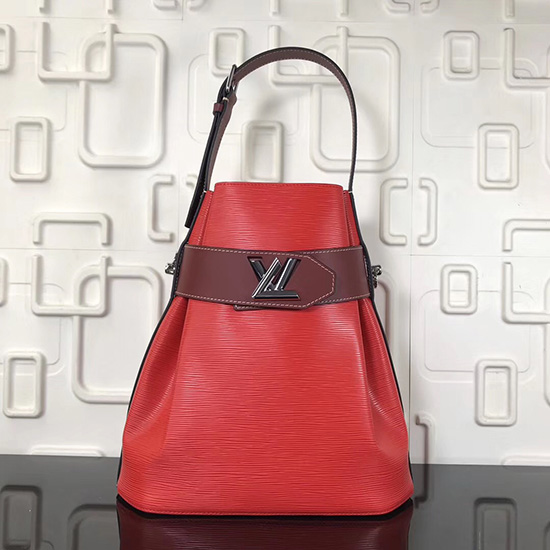 Louis Vuitton Epi Leren Bucketbag Rood M55188