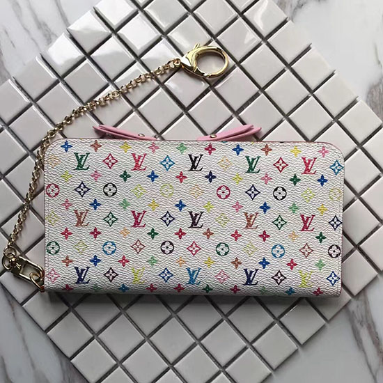 Louis Vuitton Monogram Veelkleurige Insolite Portemonnee Wit M93754