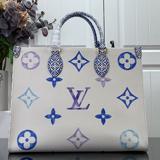 Louis Vuitton Onthego Mm Blauw M22975