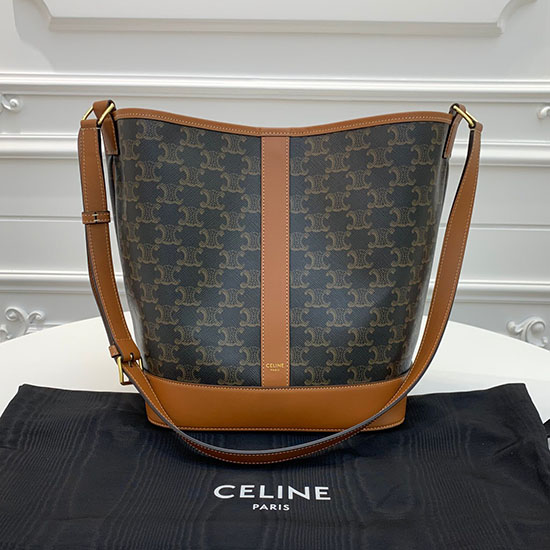 Celine Triomphe Lerret Medium Bøtte C191132