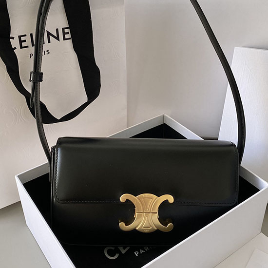 Celine Triomphe Skulderveske Svart C35029