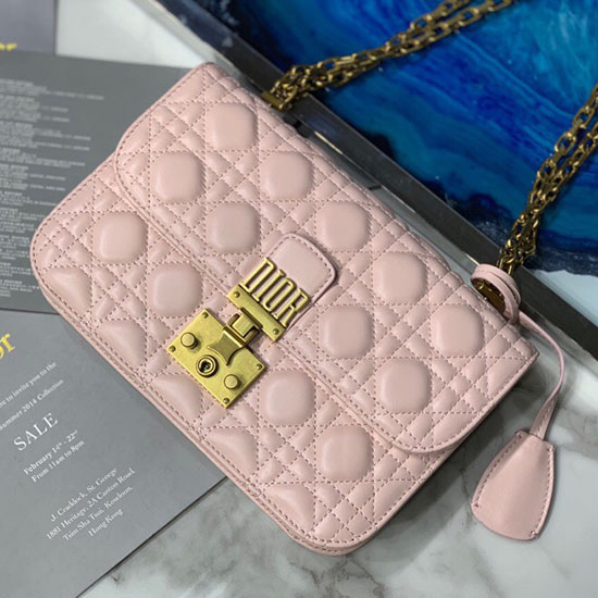 Dior Addict Torebka Z Klapką Ze Skóry Jagnięcej Różowa D42001