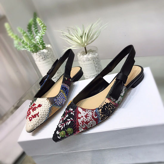 Dior Jadior Płaskie Buty Na Pasku D40302